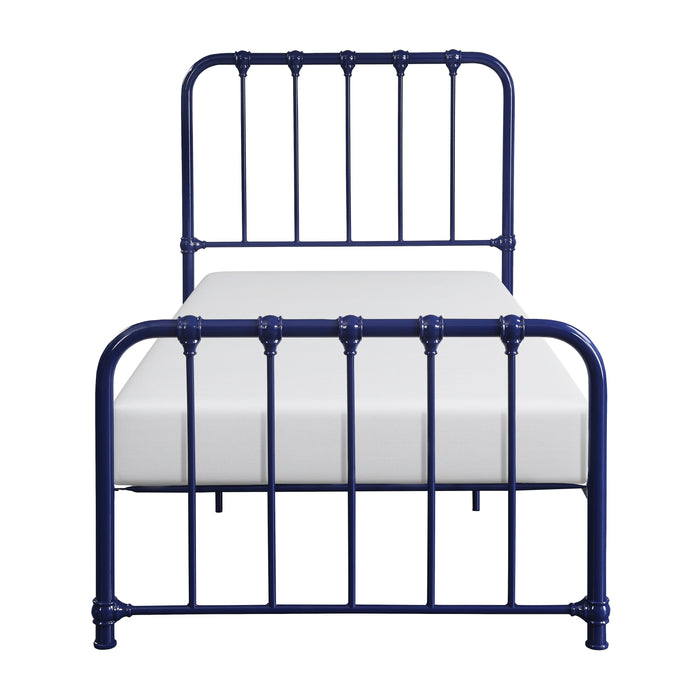 Bethany Twin Platform Bed in Blue - 1571BUT-1 - FAMSA Furniture (TX)