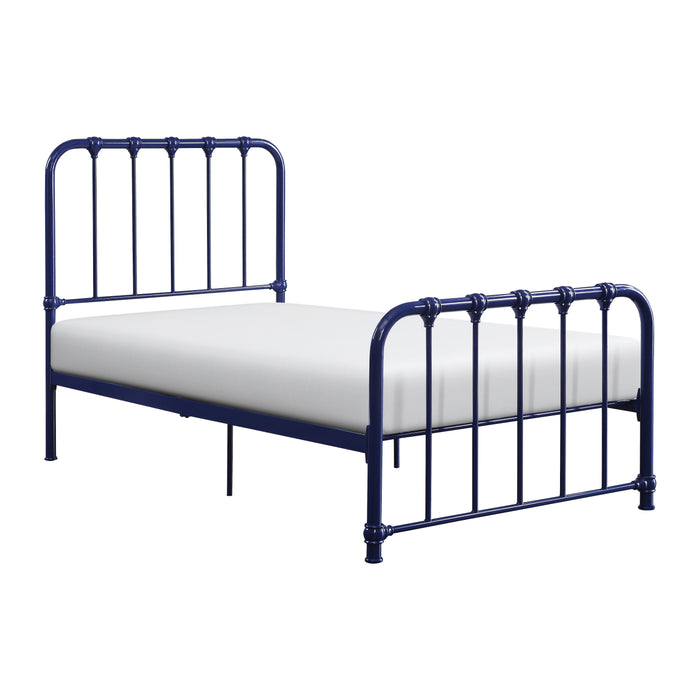 Bethany Twin Platform Bed in Blue - 1571BUT-1 - FAMSA Furniture (TX)