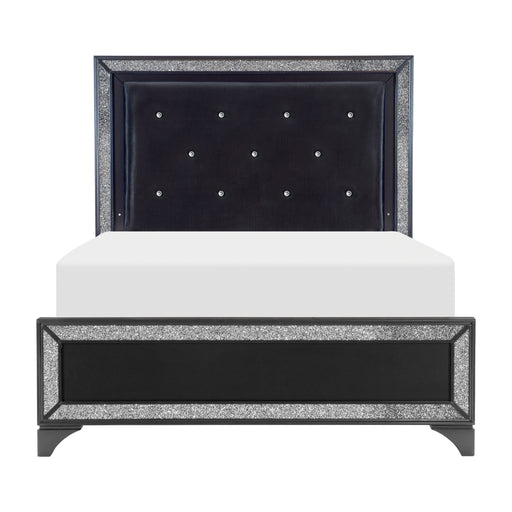 Salon 4pc Set (QB+NS+DR+MR) in Black/Gold/Silver/Champagne - 1572BK-1*4 - FAMSA Furniture (TX)
