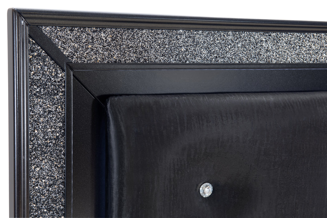 Salon Queen Bed in Black/Gold/Silver/Champagne - 1572BK-1 - FAMSA Furniture (TX)