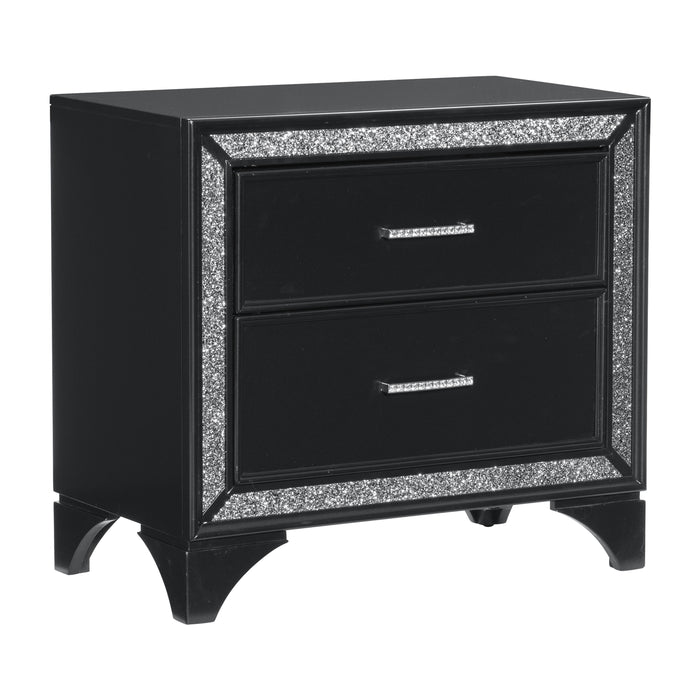Salon Nightstand in Black/Gold/Silver/Champagne - 1572BK-4 - FAMSA Furniture (TX)