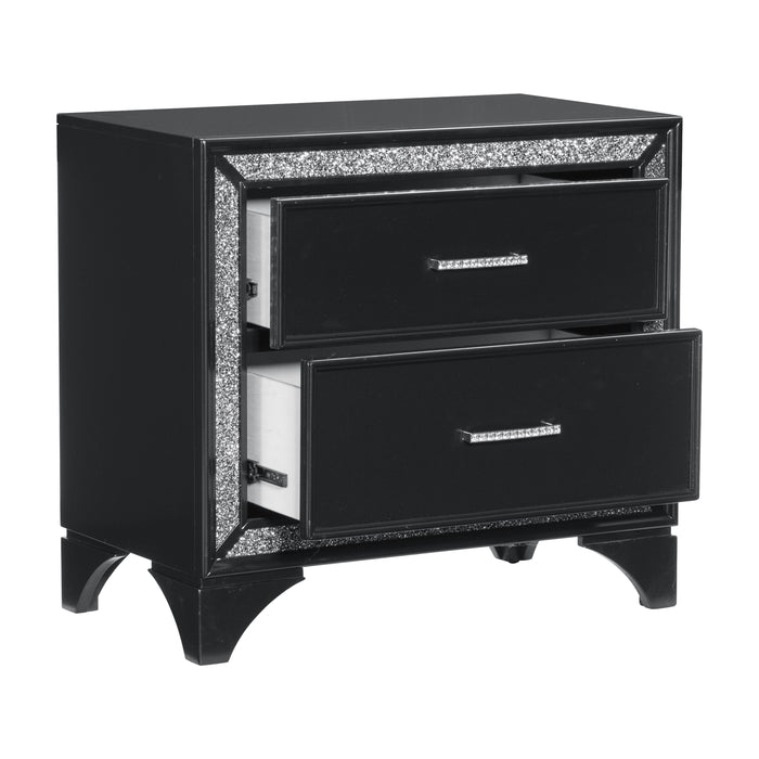 Salon Nightstand in Black/Gold/Silver/Champagne - 1572BK-4 - FAMSA Furniture (TX)