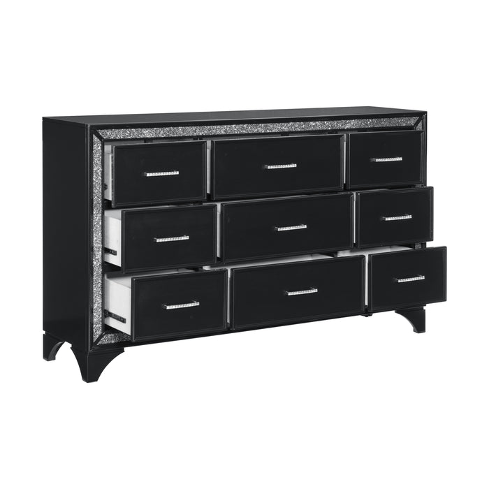 Salon Dresser in Black/Gold/Silver/Champagne - 1572BK-5 - FAMSA Furniture (TX)