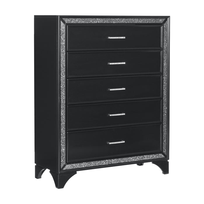 Salon Chest in Black/Gold/Silver/Champagne - 1572BK-9 - FAMSA Furniture (TX)