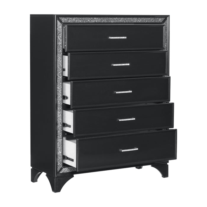Salon Chest in Black/Gold/Silver/Champagne - 1572BK-9 - FAMSA Furniture (TX)