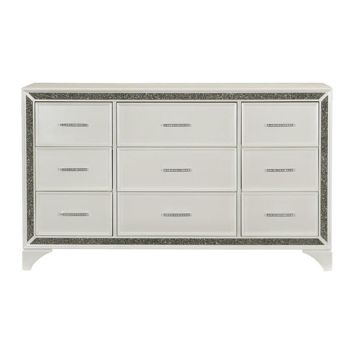 Salon Dresser in Gold/Silver/Champagne/White - 1572W-5 - FAMSA Furniture (TX)