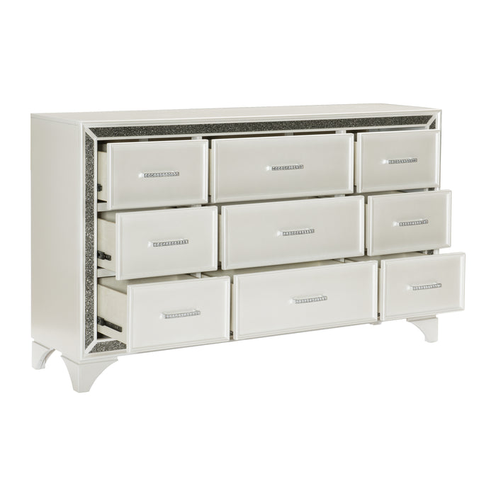 Salon Dresser in Gold/Silver/Champagne/White - 1572W-5 - FAMSA Furniture (TX)