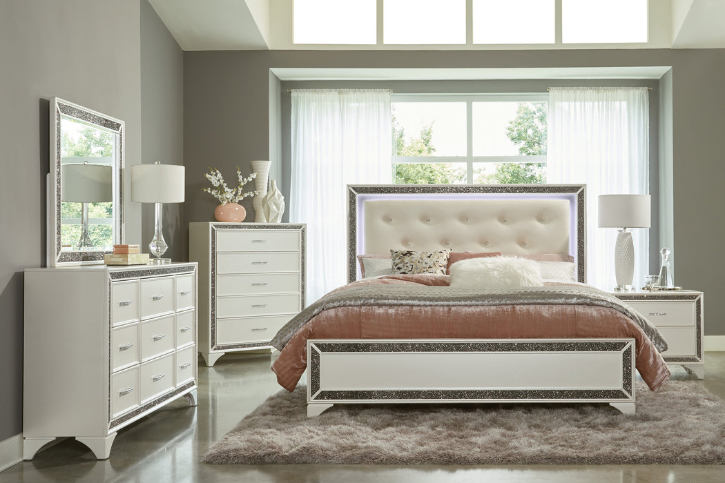 Salon Dresser in Gold/Silver/Champagne/White - 1572W-5 - FAMSA Furniture (TX)