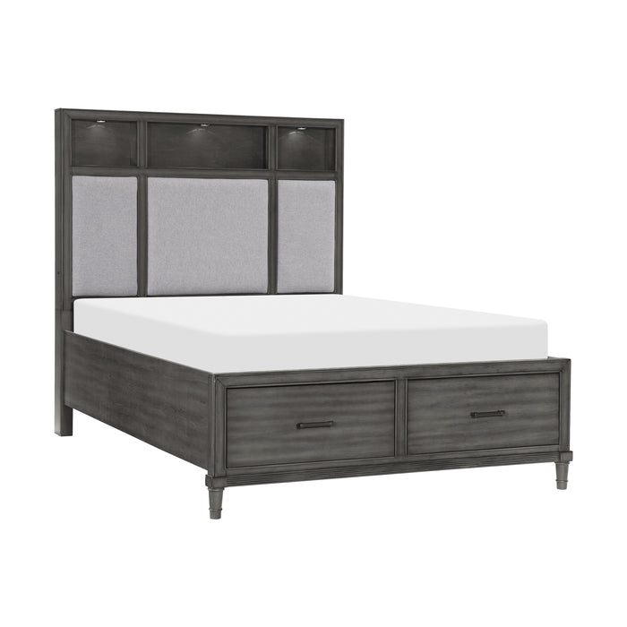 Wittenberry Eastern King Platform Bed in Gray - 1573K-1EK - FAMSA Furniture (TX)