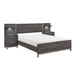 Zephyr 5pc Set Eastern King Wall Bed (EK+2NS+2NS-P) in Gray - 1577DGK-1EKWB - FAMSA Furniture (TX)