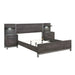 Zephyr 5pc Set Eastern King Wall Bed (EK+2NS+2NS-P) in Gray - 1577DGK-1EKWB - FAMSA Furniture (TX)