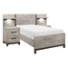 Zephyr 5pc Set Twin Wall Bed (TB+2NS+2NS-P) in Gray - 1577T-1WB - FAMSA Furniture (TX)