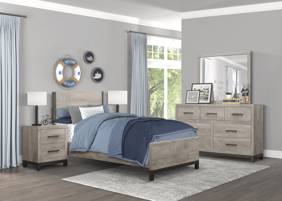 Zephyr Twin Bed in Gray - 1577T-1 - FAMSA Furniture (TX)