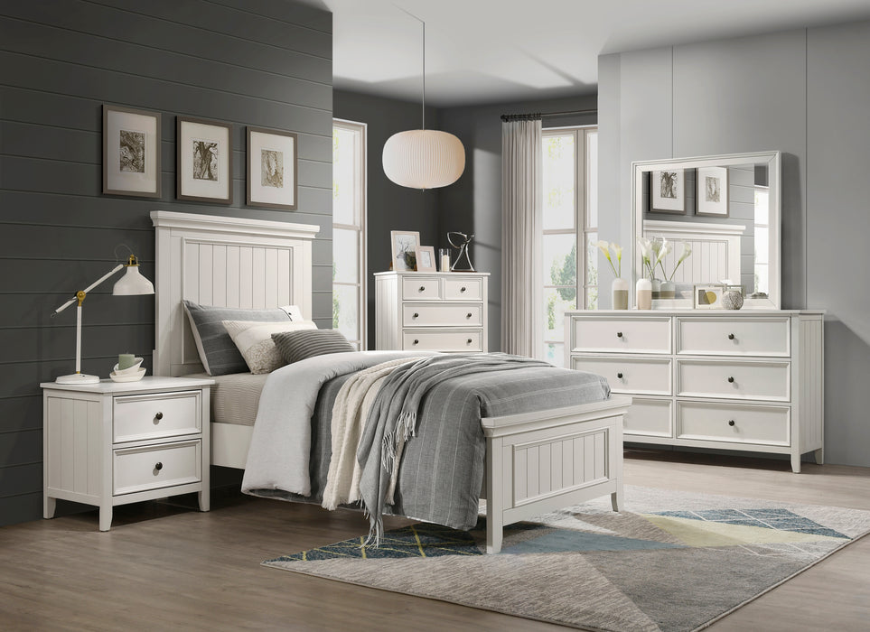 Donahue Twin Bed in White - 1581T-1 - FAMSA Furniture (TX)