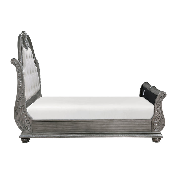 Bennington Eastern King Bed in Gray - 1583K-1EK - FAMSA Furniture (TX)
