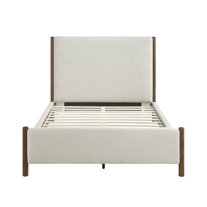Julian Eastern King Platform Bed in Beige/Brown - 1587K-1EK - FAMSA Furniture (TX)