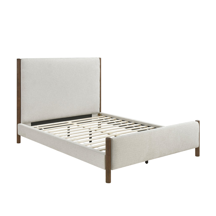 Julian Eastern King Platform Bed in Beige/Brown - 1587K-1EK - FAMSA Furniture (TX)