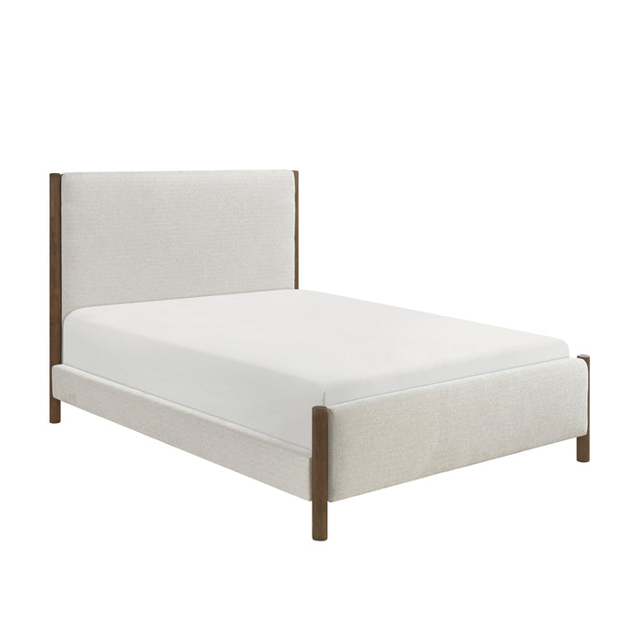Julian Eastern King Platform Bed in Beige/Brown - 1587K-1EK - FAMSA Furniture (TX)