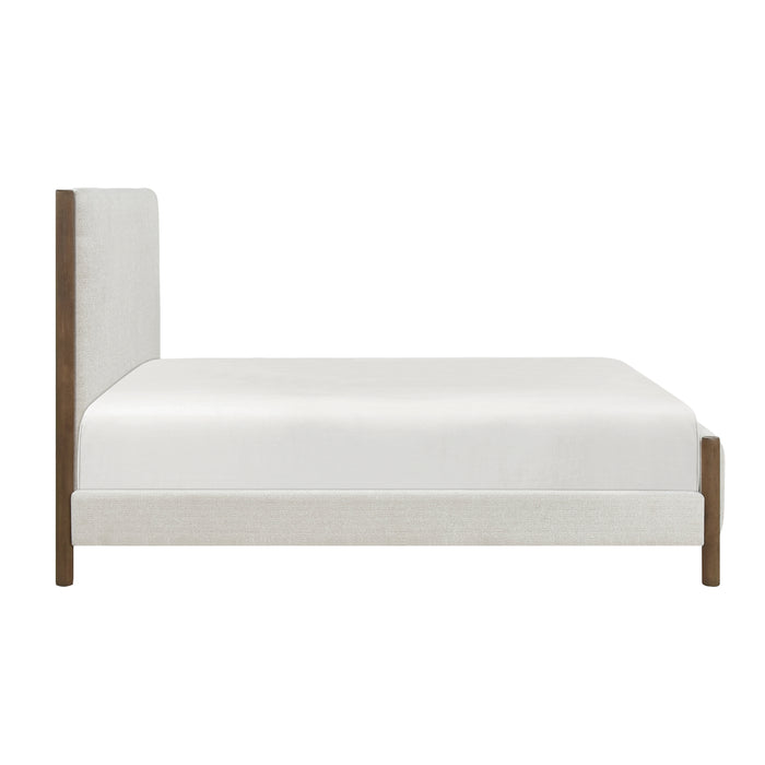 Julian Eastern King Platform Bed in Beige/Brown - 1587K-1EK - FAMSA Furniture (TX)