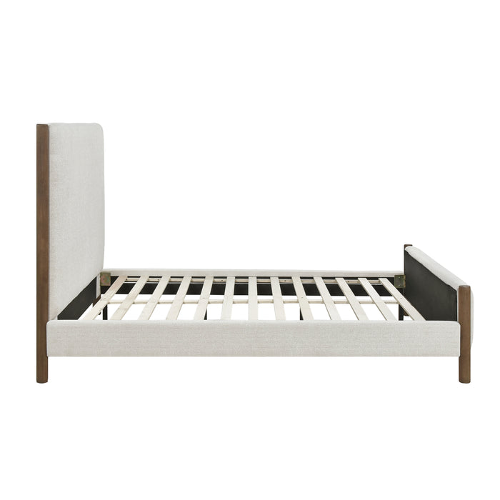 Julian Eastern King Platform Bed in Beige/Brown - 1587K-1EK - FAMSA Furniture (TX)