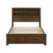 Sullivan Queen Platform Bed with Footboard Storage in Brown - 1592-1 - FAMSA Furniture (TX)