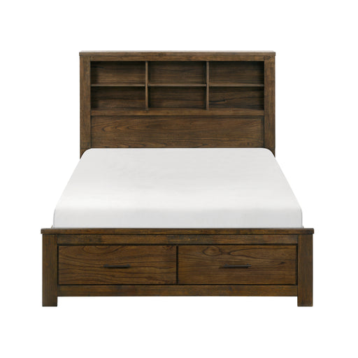 Sullivan Full Platform Bed with Footboard Storage in Brown - 1592F-1 - FAMSA Furniture (TX)