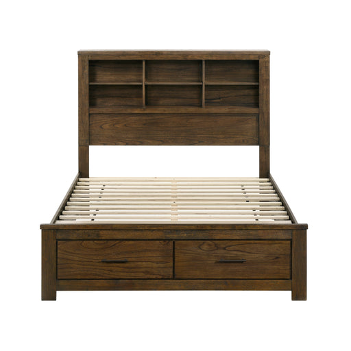 Sullivan Eastern King Platform Bed with Footboard Storage in Brown - 1592K-1EK - FAMSA Furniture (TX)