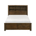 Sullivan Queen Platform Bed with Footboard Storage in Brown - 1592-1 - FAMSA Furniture (TX)