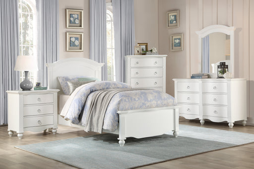 Meghan Twin Bed in White - 2058WHT-1 - FAMSA Furniture (TX)
