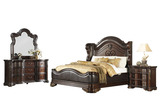 Royal Highlands Queen Bed in Cherry - 1603-1 - FAMSA Furniture (TX)