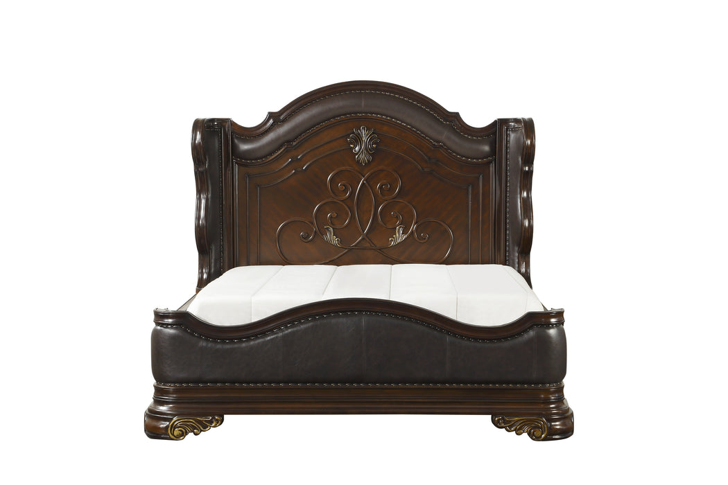 Royal Highlands 4pc Set (QB+NS+DR+MR) in Cherry - 1603-1*4 - FAMSA Furniture (TX)