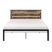 Marshall Full Platform Bed in Black/Brown - 1611F-1 - FAMSA Furniture (TX)