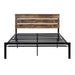 Marshall Full Platform Bed in Black/Brown - 1611F-1 - FAMSA Furniture (TX)