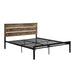 Marshall Full Platform Bed in Black/Brown - 1611F-1 - FAMSA Furniture (TX)