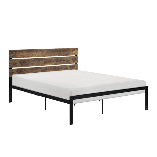 Marshall Full Platform Bed in Black/Brown - 1611F-1 - FAMSA Furniture (TX)