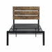 Marshall Twin Platform Bed in Black/Brown - 1611T-1 - FAMSA Furniture (TX)