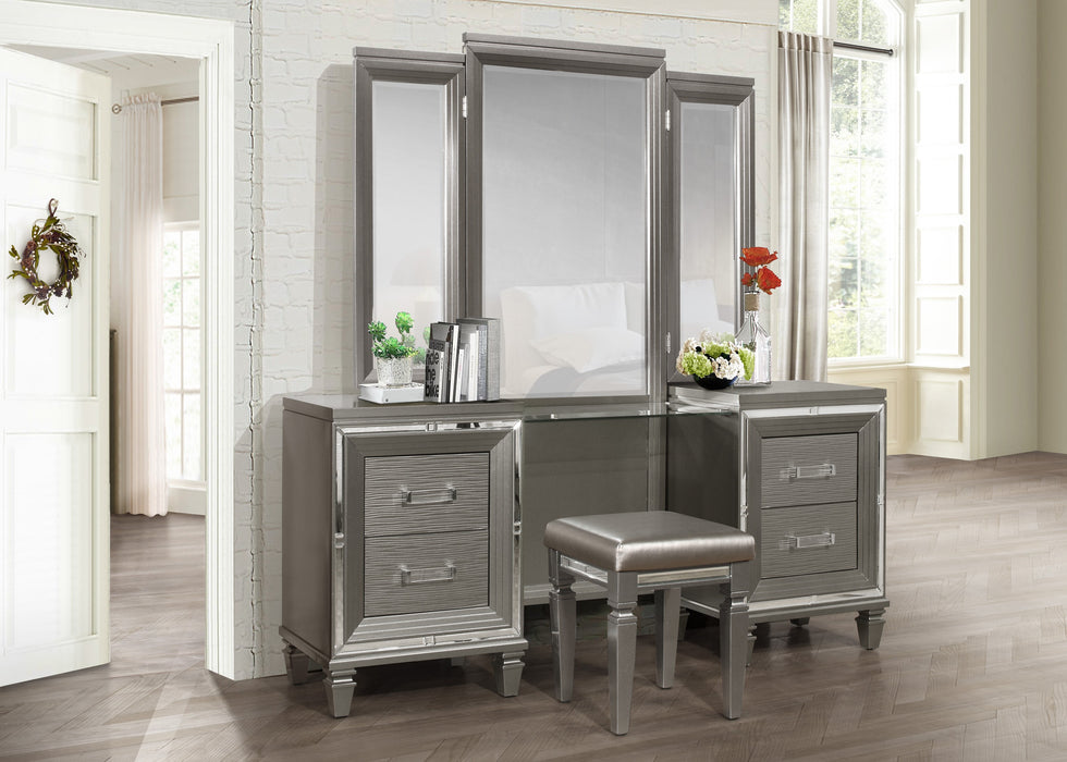 Tamsin Vanity Stool in Gold/Silver/Champagne/Gray/Transparent - 1616-14 - FAMSA Furniture (TX)