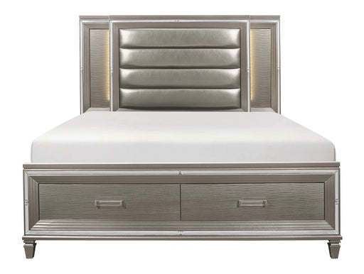 Tamsin 4pc Set (QB+NS+DR+MR) in Gray/Transparent/Gold/Silver/Champagne - 1616-1*4 - FAMSA Furniture (TX)