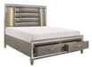 Tamsin 4pc Set (QB+NS+DR+MR) in Gray/Transparent/Gold/Silver/Champagne - 1616-1*4 - FAMSA Furniture (TX)