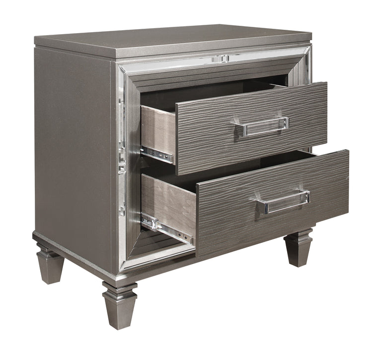 Tamsin Nightstand in Gray/Gold/Silver/Champagne/Transparent - 1616-4 - FAMSA Furniture (TX)