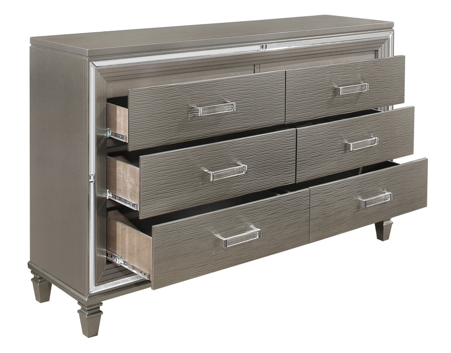 Tamsin DRESSER, TWO HIDDEN JEWELRY BOXES in Gold/Silver/Champagne/Gray/Transparent - 1616-5 - FAMSA Furniture (TX)