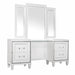 Tamsin (3) Vanity Dresser with Mirror in White/Transparent - 1616W-15* - FAMSA Furniture (TX)