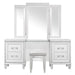Tamsin (3) Vanity Dresser with Mirror in White/Transparent - 1616W-15* - FAMSA Furniture (TX)