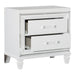 Tamsin Nightstand in White/Transparent - 1616W-4 - FAMSA Furniture (TX)