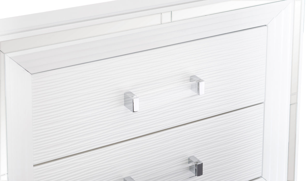 Tamsin Dresser in White/Transparent - 1616W-5 - FAMSA Furniture (TX)