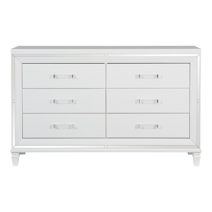 Tamsin Dresser in White/Transparent - 1616W-5 - FAMSA Furniture (TX)