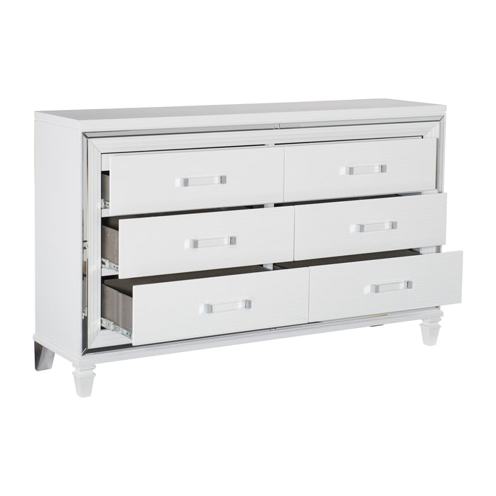 Tamsin Dresser in White/Transparent - 1616W-5 - FAMSA Furniture (TX)