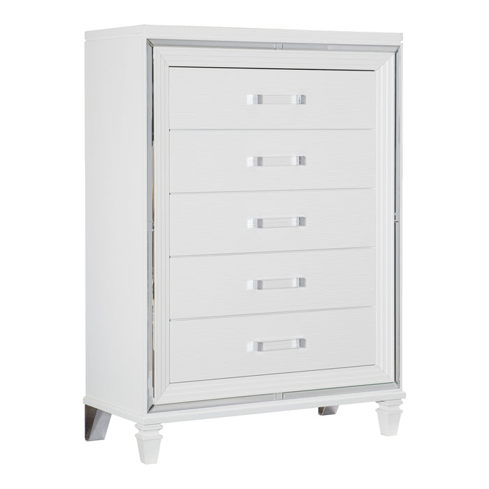 Tamsin Chest in White/Transparent - 1616W-9 - FAMSA Furniture (TX)