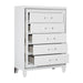 Tamsin Chest in White/Transparent - 1616W-9 - FAMSA Furniture (TX)