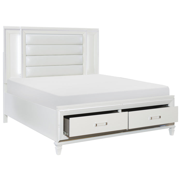 Tamsin 4pc Set (QB+NS+DR+MR) in Transparent/White - 1616W-1*4 - FAMSA Furniture (TX)